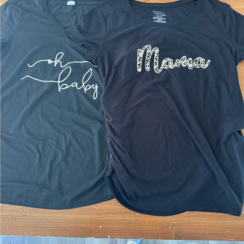 Time and Tru Black Maternity‎ Top